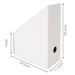 Suport arhivare documente, pozitie verticala, carton alb intarit, inaltime 30cm