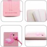 Set jurnal si pix Flamingo, coperta material textil, cutie depozitare, roz