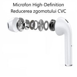 Casti stereo Bluetooth, Touch Control, stand incarcare, raza 10m, Android