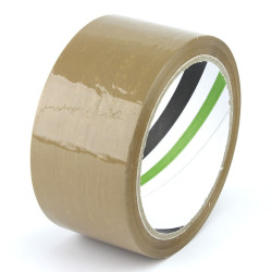 Banda adeziva ambalare, pe baza de solvent, 48mmx60m, set 6 bucati, maro