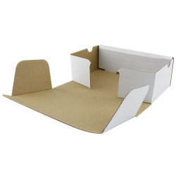 Cutie cu autoformare 155x100x60 mm alba, carton microondul E, FEFCO 0427