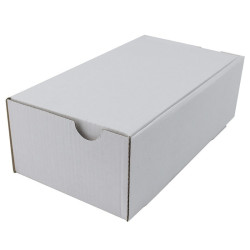 Cutie cu autoformare 320x230x90 mm alba, carton microondul E, FEFCO 0427