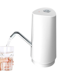 Pompa electrica 8W, pentru bidon apa, 2.5L/min, incarcare USB, alb