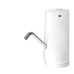 Pompa electrica 8W, pentru bidon apa, 2.5L/min, incarcare USB, alb