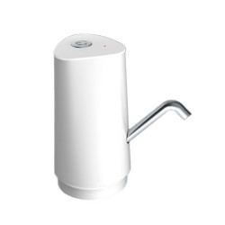 Pompa electrica 8W, pentru bidon apa, 2.5L/min, incarcare USB, alb