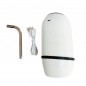 Pompa electrica pentru apa 4W, incarcare USB, diametru 5.7 cm, tub silicon 55 cm, alb