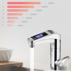 Robinet electric 3500W, afisaj LCD, butoane tactile, temperatura reglabila, IPX4