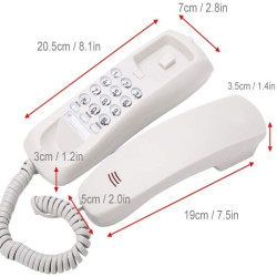Telefon fix cu fir, montare pe perete, functie reapelare