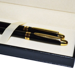 Set pix si stilou metalic, design elegant, etui piele ecologica