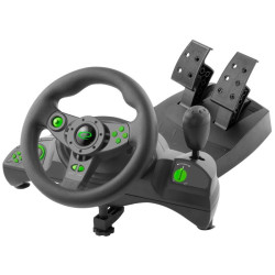 Volan si pedale Gaming, PC/PS3, NITRO, maneta, USB, butoane actiune