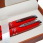 Set cadou stilou si pix, penita din otel inoxidabil, etui piele ecologica maro Set cadou stilou si pix, penita din otel inoxidabil, etui piele ecologica maro
