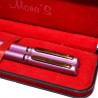 Set stilou si pix in etui, corp metalic sidefat, ornamente aurii