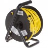 Cablu prelungitor pe tambur, 20 m, 4 prize, 3200W, baza metalica, IP44