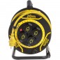Cablu prelungitor pe tambur 20 m, 4 prize, 3200W, maner, frana, IP44 Cablu prelungitor pe tambur 20 m, 4 prize, 3200W, maner, frana, IP44