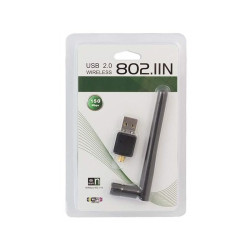Adaptor placa retea Wi-Fi, USB 1.1/2.0, antena 2dBi RP-SMA detasabila, 150Mbps
