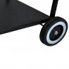 Gratar Grill rotund mobil, de gradina, rafturi laterale, capac, Kaminer