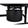 Gratar Grill rotund mobil, de gradina, rafturi laterale, capac, Kaminer