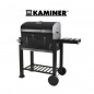 Gratar carbune BBQ Grill cu capac, 2 rafturi, termometru, suflanta, roti deplasare Gratar carbune BBQ Grill cu capac, 2 rafturi, termometru, suflanta, roti deplasare