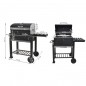 Gratar carbune BBQ Grill cu capac, 2 rafturi, termometru, suflanta, roti deplasare Gratar carbune BBQ Grill cu capac, 2 rafturi, termometru, suflanta, roti deplasare