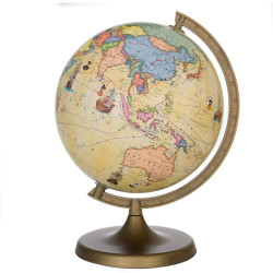 Glob geografic rotativ Travel, harta politica, cartografie limba engleza, diametru 22 cm