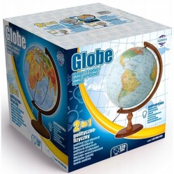 Glob geografic iluminat, harta politica si fizica, diametru 32 cm, meridian