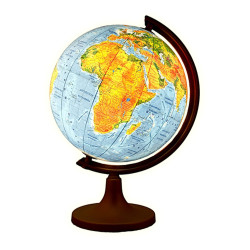 Glob geografic iluminat, harta politica si fizica, diametru 32 cm, meridian