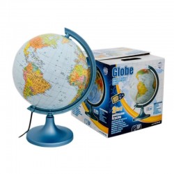 Glob pamantesc iluminat, harta politica si fizica, cartografie detaliata, diametru 25 cm