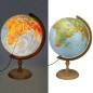 Glob geografic iluminat, harta politica si fizica, suport lemn, fus orar, diametru 32 cm Glob geografic iluminat, harta politica si fizica, suport lemn, fus orar, diametru 32 cm