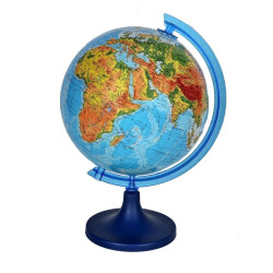 Glob pamantesc cartografie in limba engleza, harta fizica, diametru 25 cm