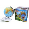 Glob pamantesc harta fizica-zoologica, meridian si suport, diametru 22 cm, carte 275 animale