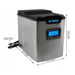 Masina pentru gheata 120W, maxim 12kg/zi, ecran LCD, rezervor detasabil