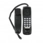 Telefon fix cu fir pentru perete, functie reapelare, negru, iluminat