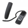 Telefon fix pentru perete cu fir, functie reapelare, negru, iluminat