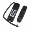 Telefon fix pentru perete cu fir, functie reapelare, negru, iluminat