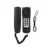 Telefon fix pentru perete cu fir, functie reapelare, negru, iluminat