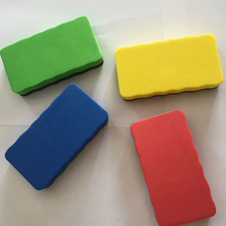 Burete magnetic pentru Whiteboard, stergere usoara, colorat, 10.5x6 cm