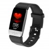 Bratara Smart Android, iOS, Bluetooth, termperatura si ritm cardiac, 1.14inch, touch