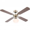 Ventilator de tavan cu lustra, 60W, 3 viteze, rotire reversibila, Champion