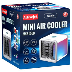 Mini racitor pentru aer, 5W, rezervor 0.55l, 3 trepte viteza, 3 functii, iluminat LED 6 culori, USB