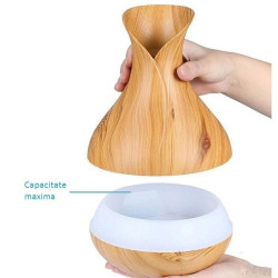 Umidificator aromaterapie, LED, 300 ml, temporizator, ultrasunete
