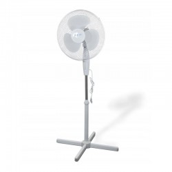 Ventilator de podea 40W, 3 trepte viteza, miscare oscilatorie, diametru 40cm, alb