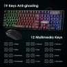 Kit tastatura si mouse 3200 DPI pentru gaming, conexiune USB, iluminate, Mafiti