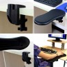 Suport de mana pentru scaun sau birou, design ergonomic, unghi reglabil, accesorii montare, 28x13.5cm