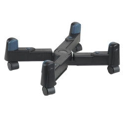 Suport mobil pentru cooler sau unitate, ajustabil pana la 25cm, 4 roti, accesorii asamblare, negru