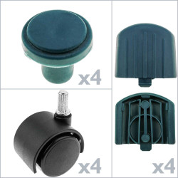 Suport mobil pentru cooler sau unitate, ajustabil pana la 25cm, 4 roti, accesorii asamblare, negru