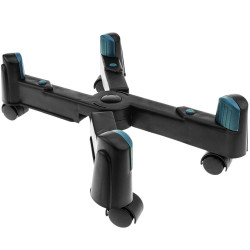 Suport mobil pentru cooler sau unitate, ajustabil pana la 25cm, 4 roti, accesorii asamblare, negru