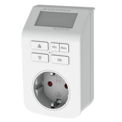 Priza programabila digital, IP20, 3680 W, programare saptamanala, Home