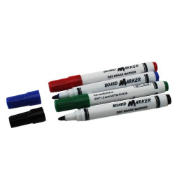 Set 4 markere si burete pentru tabla magnetica, uscare rapida