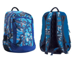 Ghiozdan anatomic Blue Military, 3 compartimente, buzunar laptop, S-Cool