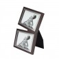 Rama foto dubla, format 10X15 cm, lemn cu insertie metalica, RESIGILAT Rama foto dubla, format 10X15 cm, lemn cu insertie metalica, RESIGILAT